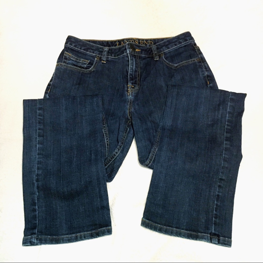 Lands End. Women. Jeans. Dark Wash. High Rise.